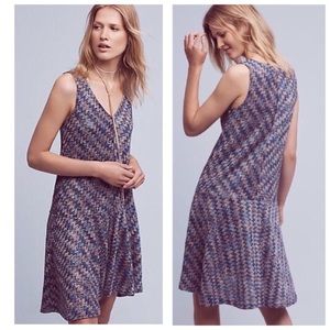 Anthropologie Maeve Westwater Knit Chevron Dress